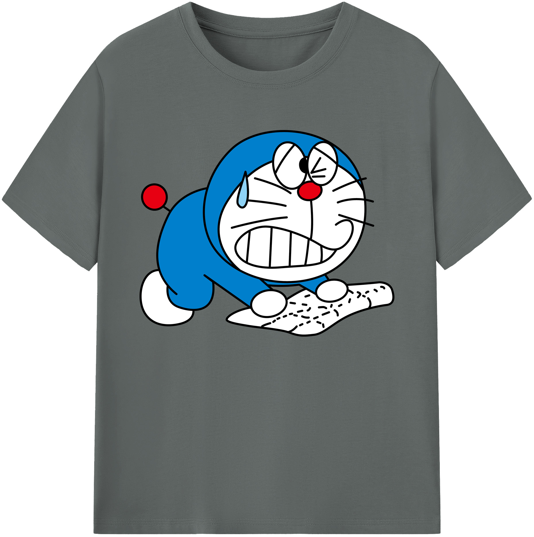 （画像用） ドラえもん Doraemon 綿100％ メンズ半袖Tシャツ｜肌触りやわらか＆通気性